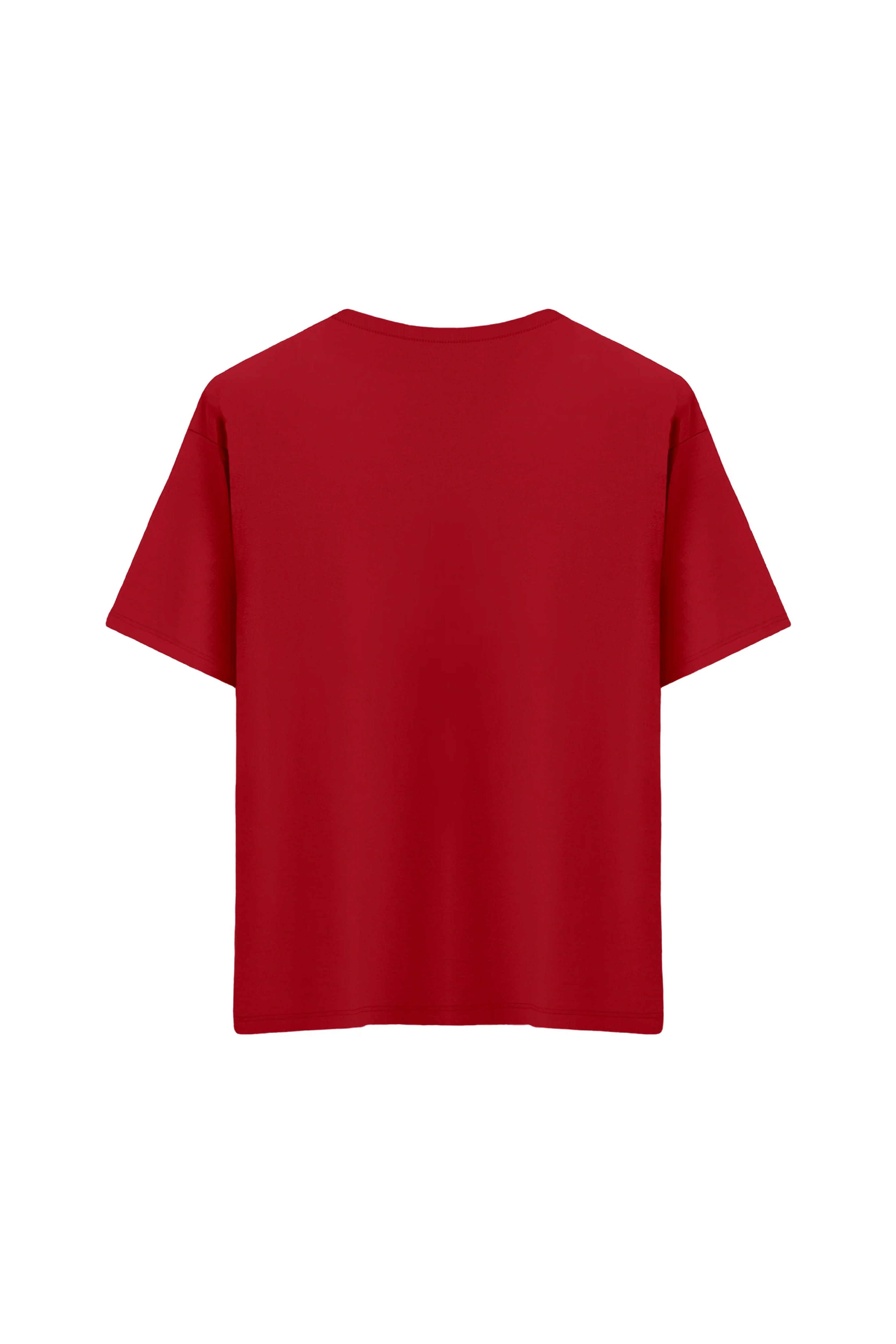 Oversize Unisex Bisiklet Yaka T-Shirt