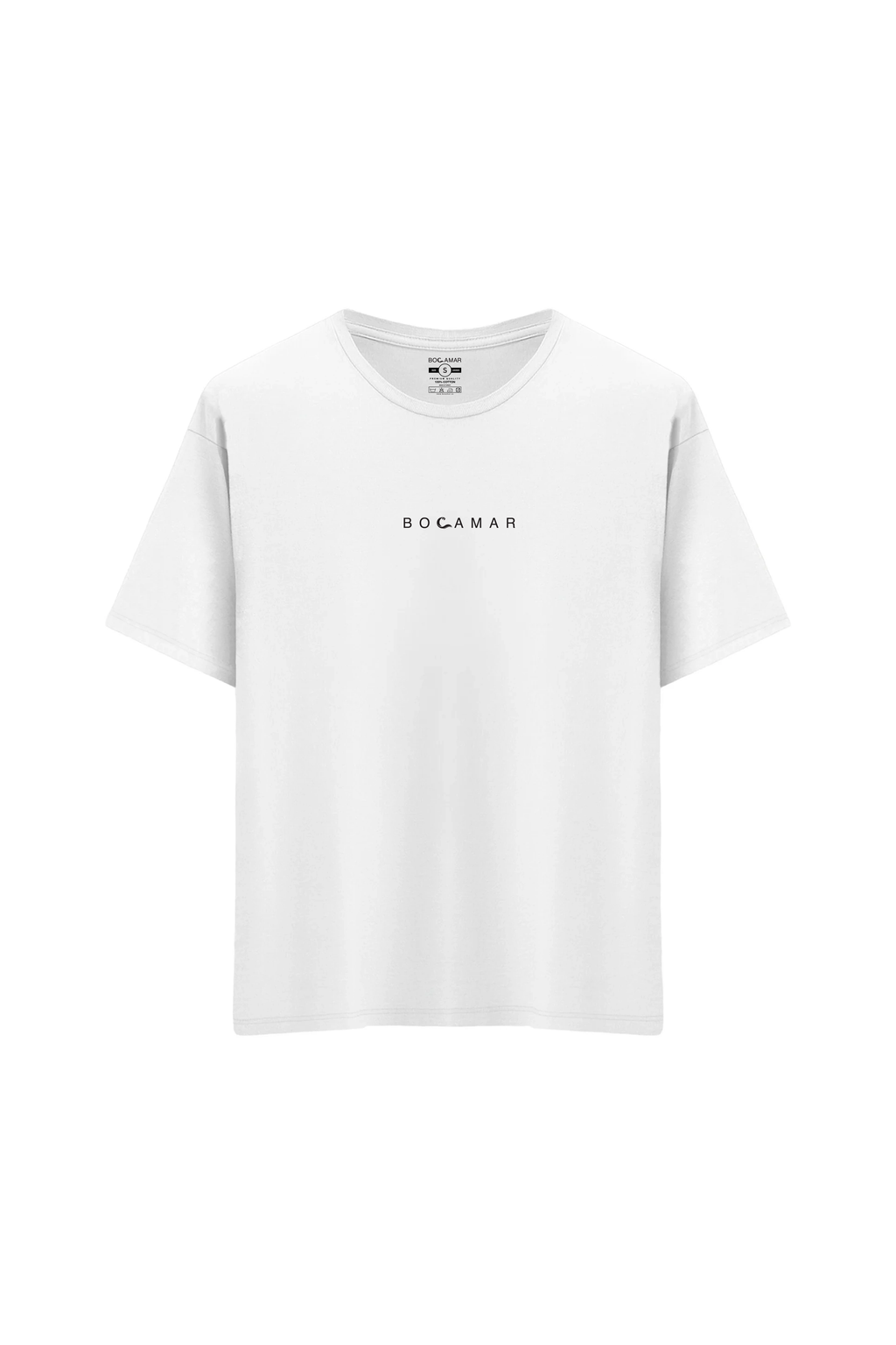 Oversize Unisex Bisiklet Yaka T-Shirt