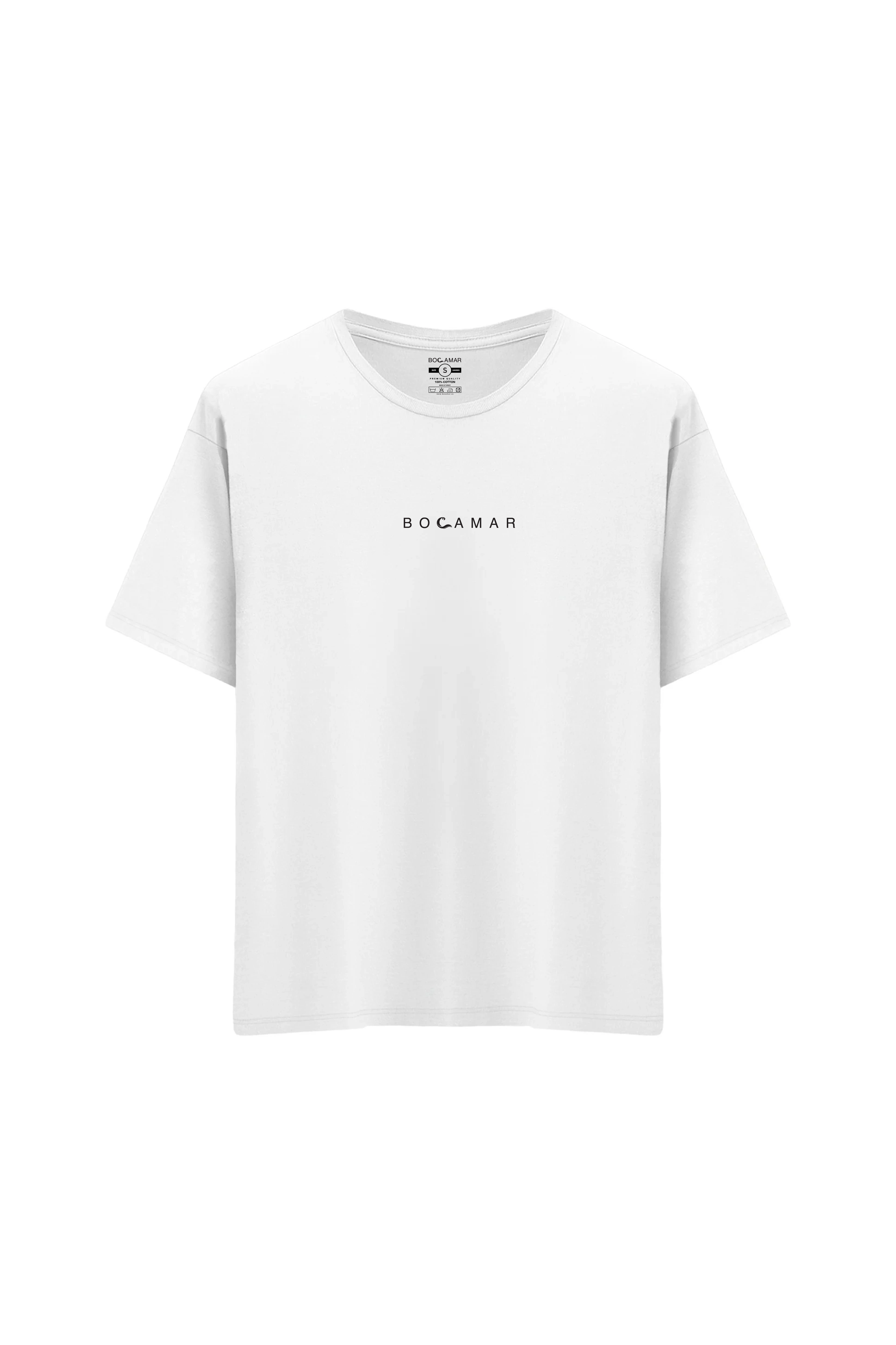Oversize Unisex Bisiklet Yaka T-Shirt