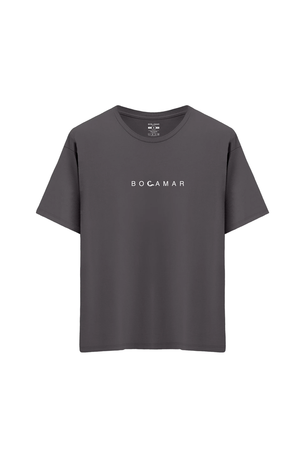 Oversize Unisex Bisiklet Yaka T-Shirt