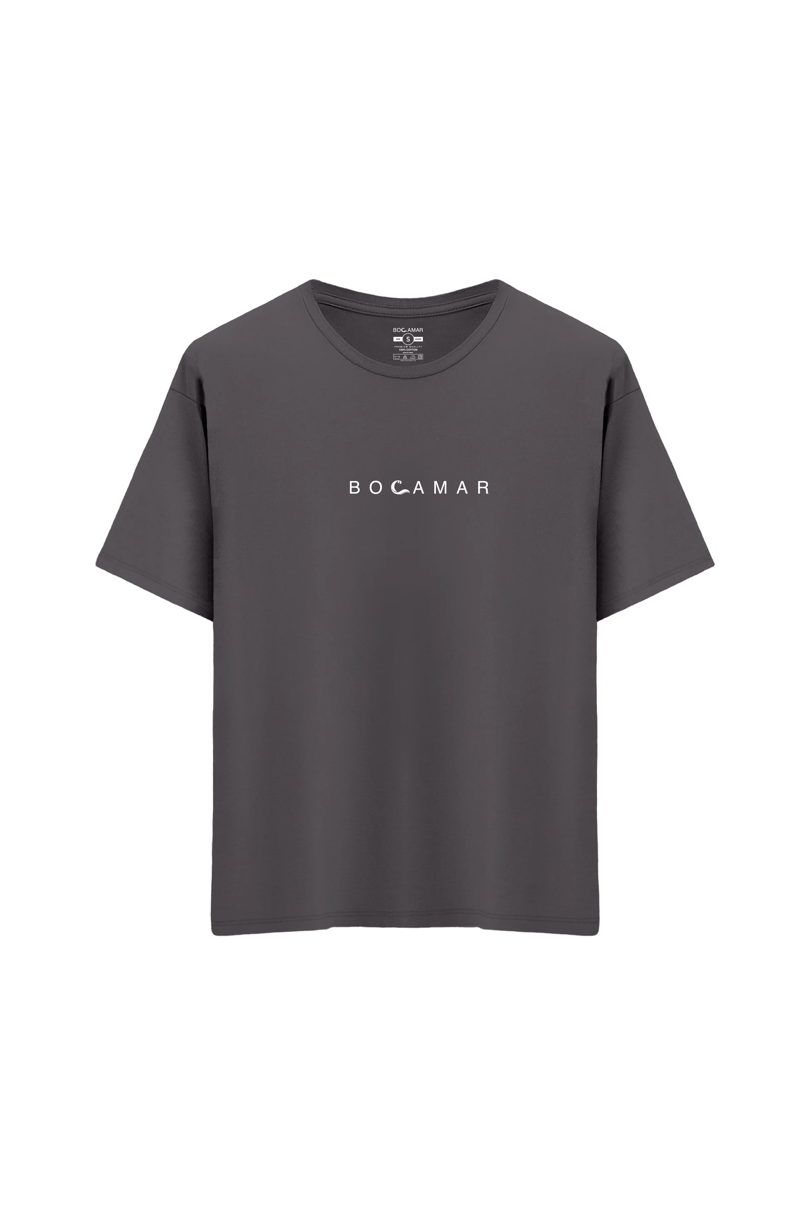 Oversize Unisex Bisiklet Yaka T-Shirt
