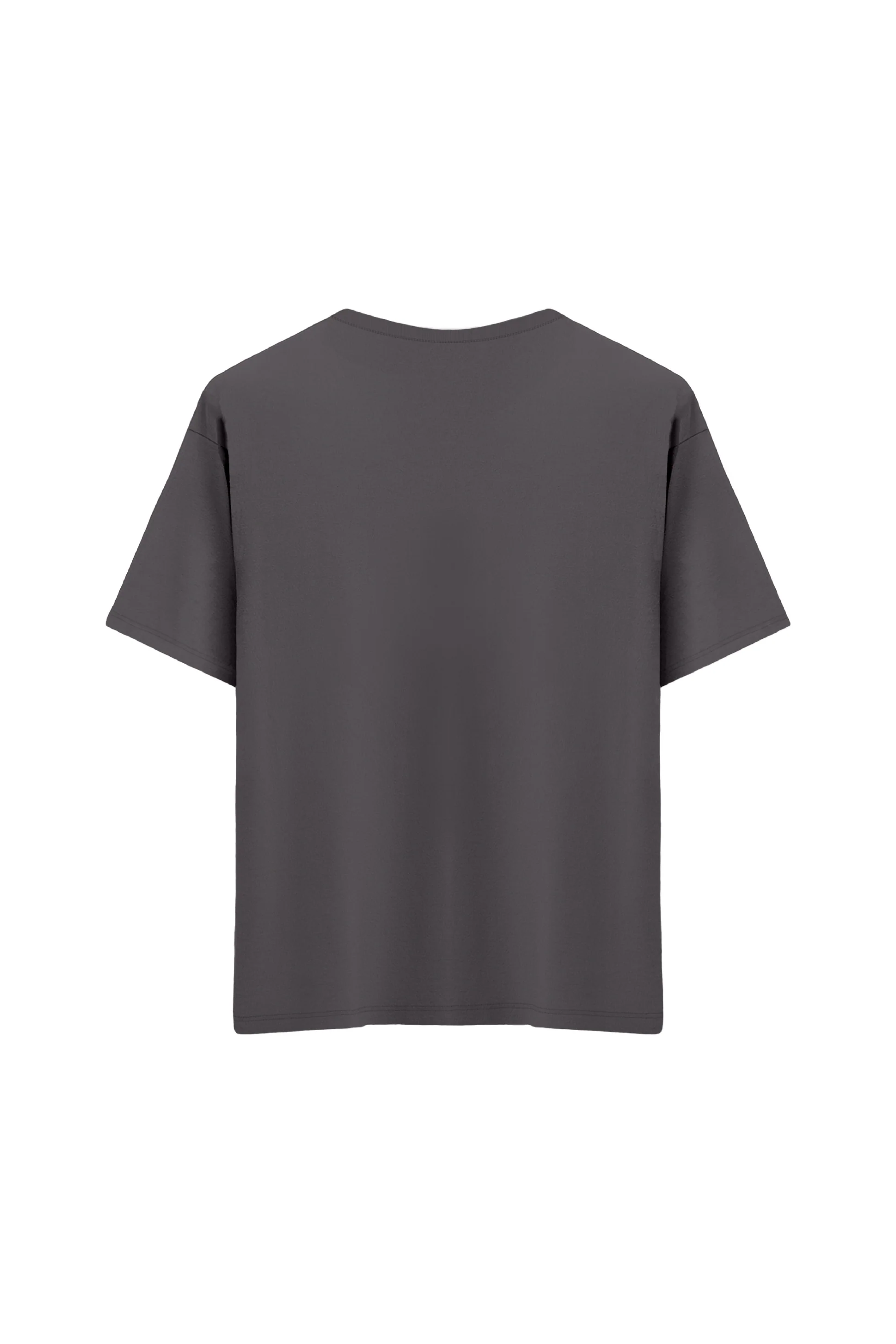 Oversize Unisex Bisiklet Yaka T-Shirt