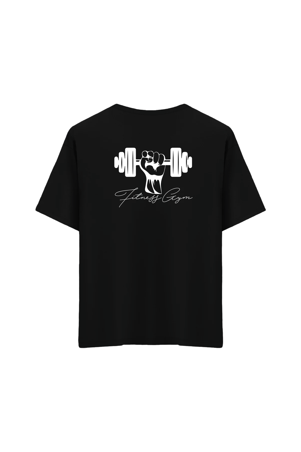 Spor Baskılı Oversize Unisex Bisiklet Yaka T-Shirt - No.1