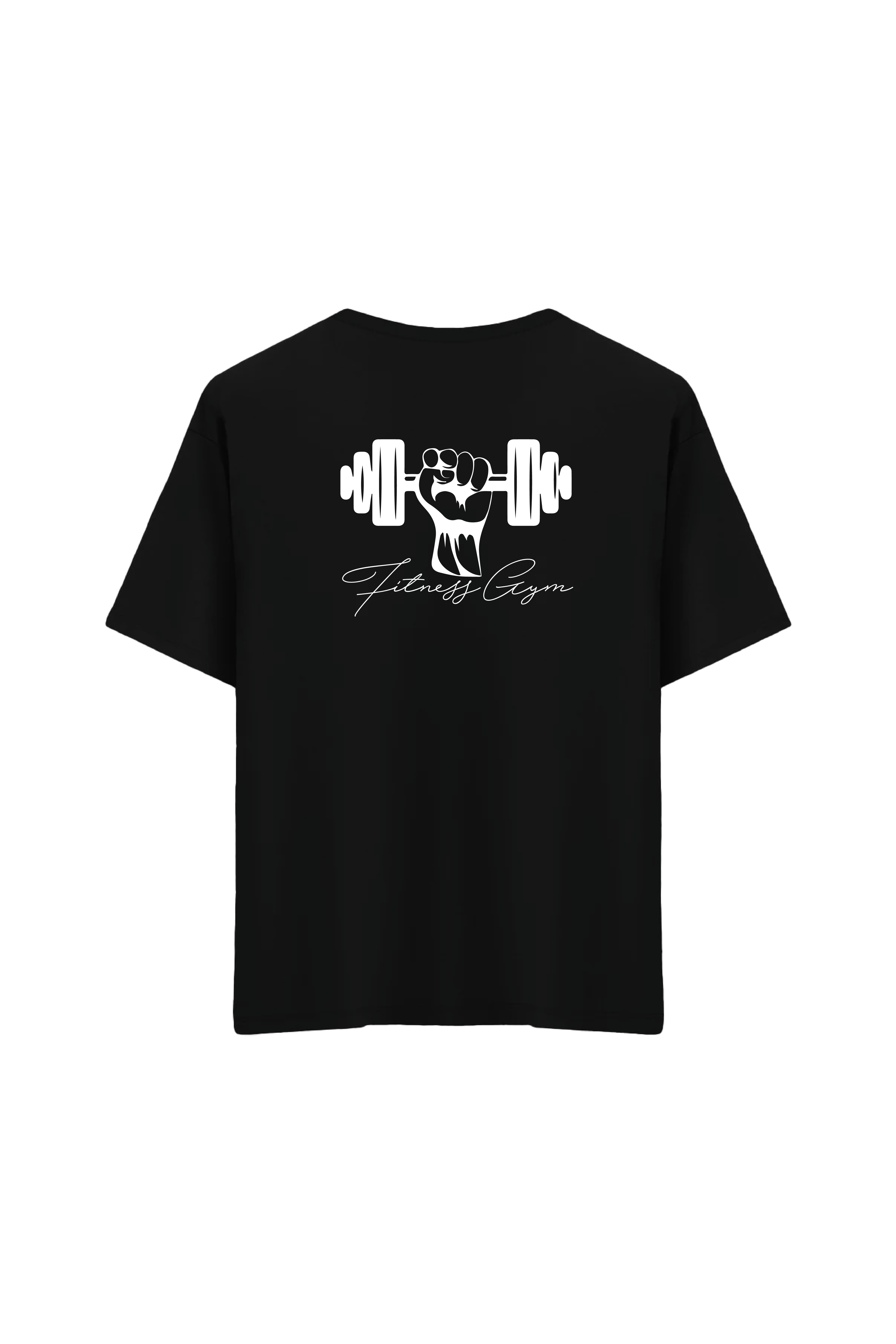 Spor Baskılı Oversize Unisex Bisiklet Yaka T-Shirt - No.1