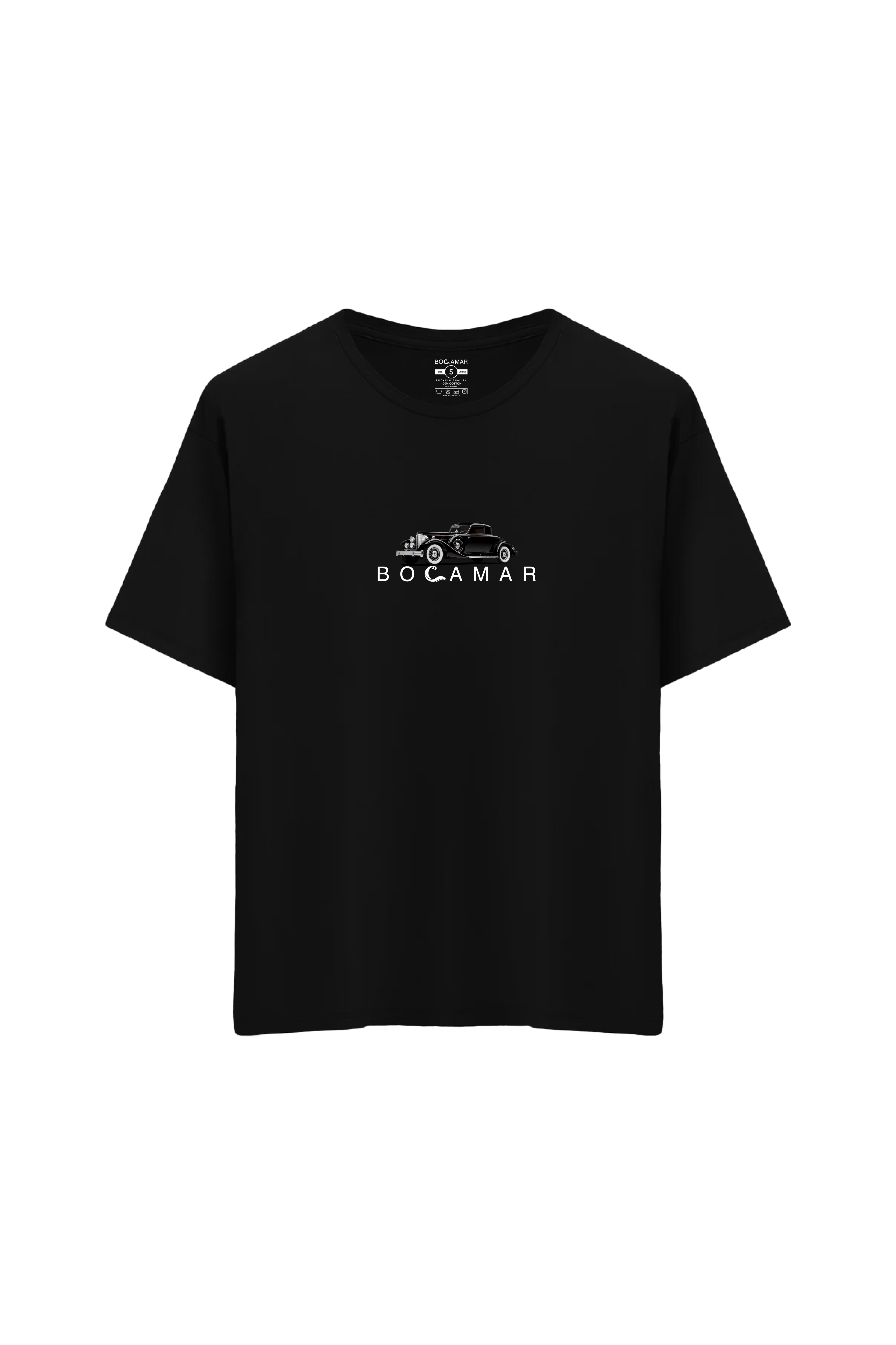 Oversize Unisex Bisiklet Yaka T-Shirt