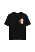 Spor Baskılı Oversize Unisex Bisiklet Yaka T-Shirt - No.2