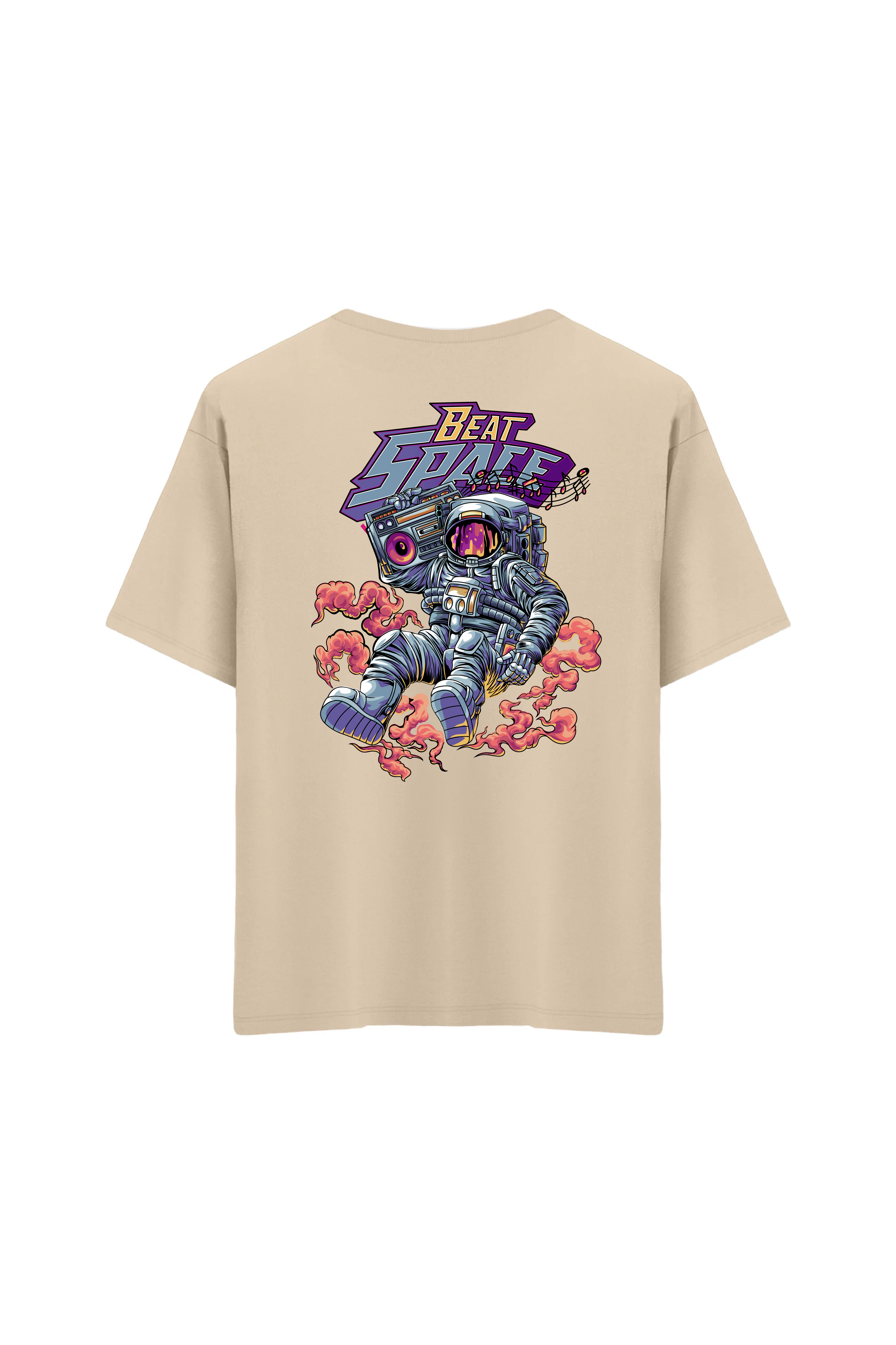 Oversize Unisex Bisiklet Yaka T-Shirt
