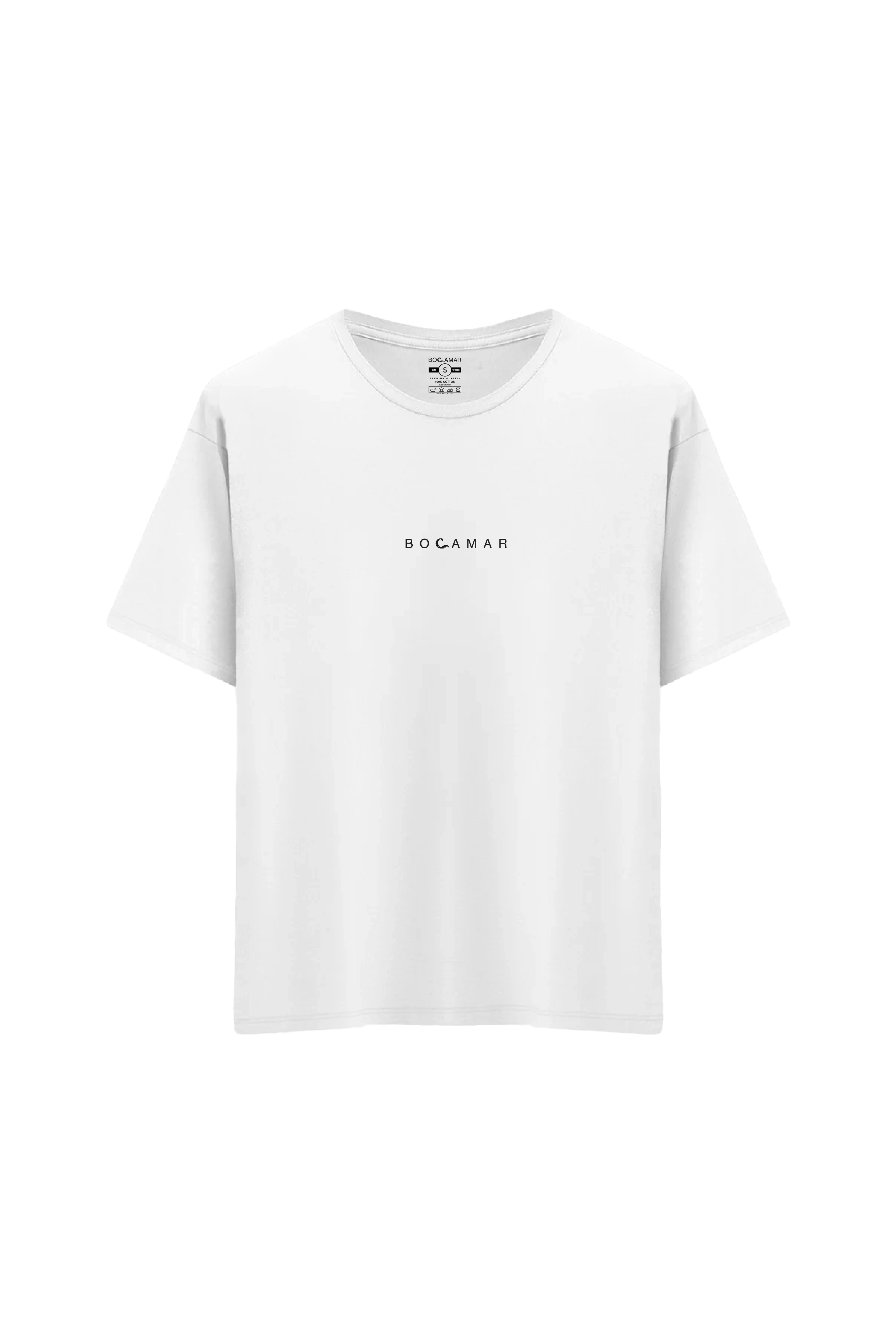 Oversize Unisex Bisiklet Yaka T-Shirt