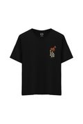 At Baskılı Oversize Unisex Bisiklet Yaka T-Shirt