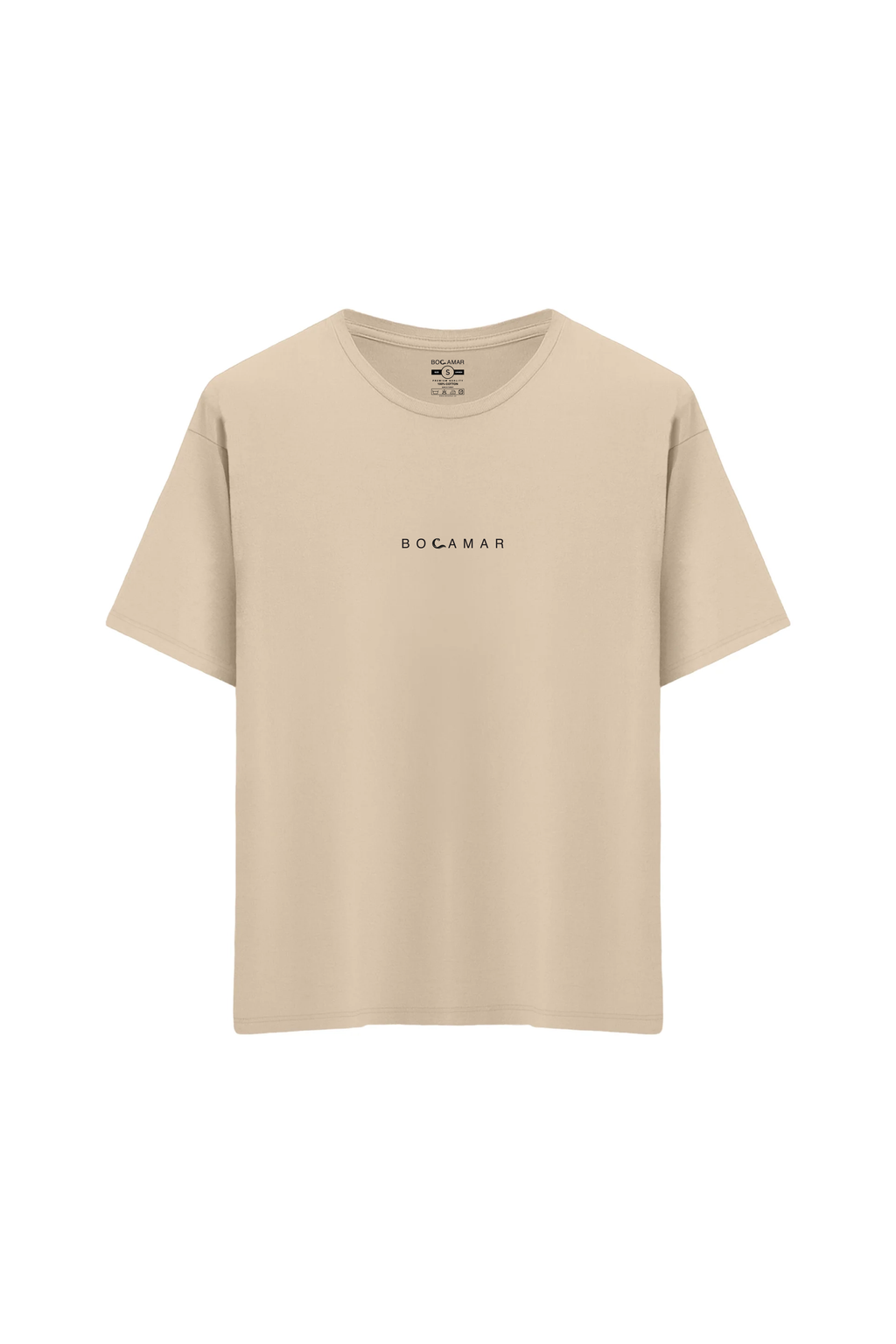 Oversize Unisex Bisiklet Yaka T-Shirt