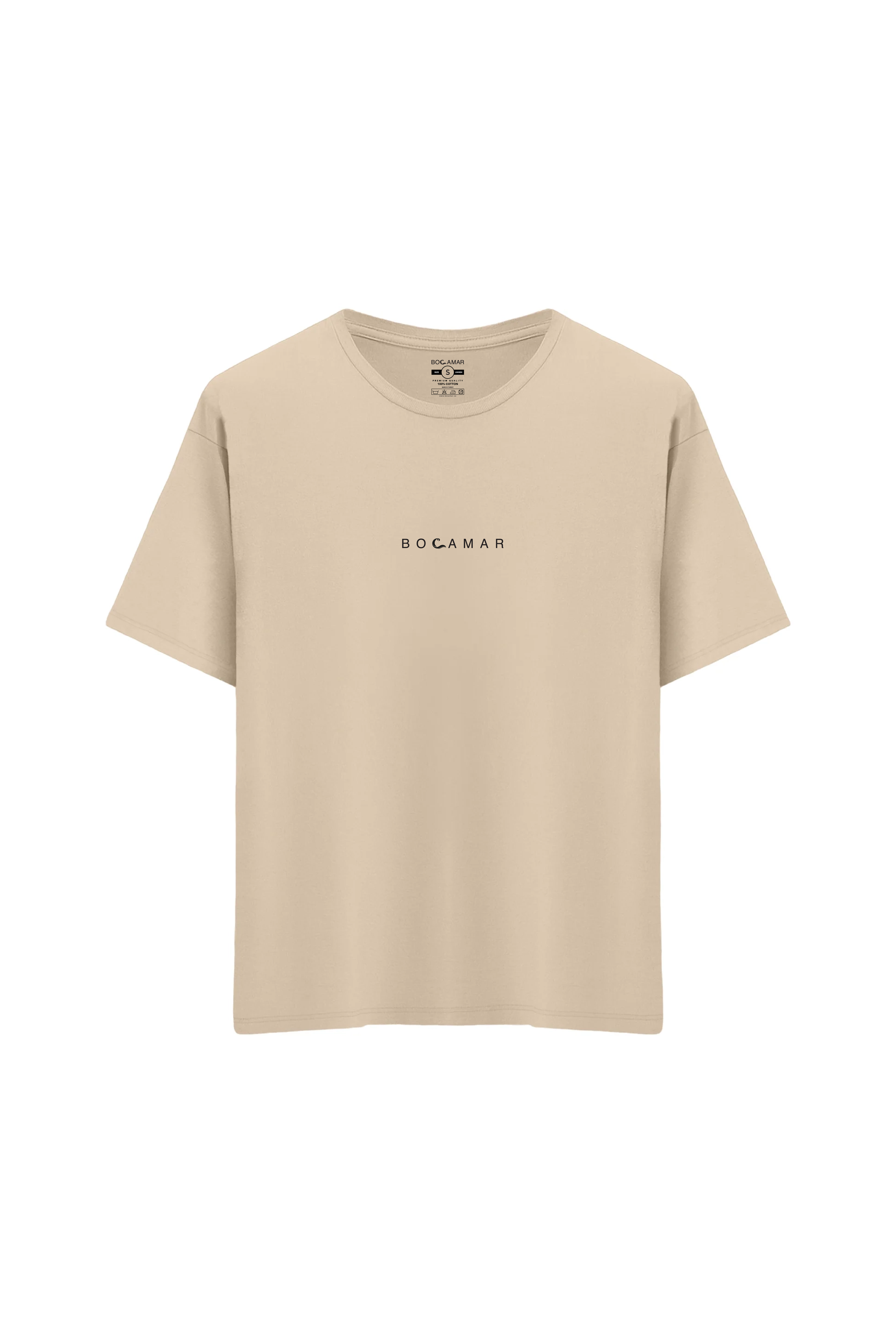 Oversize Unisex Bisiklet Yaka T-Shirt
