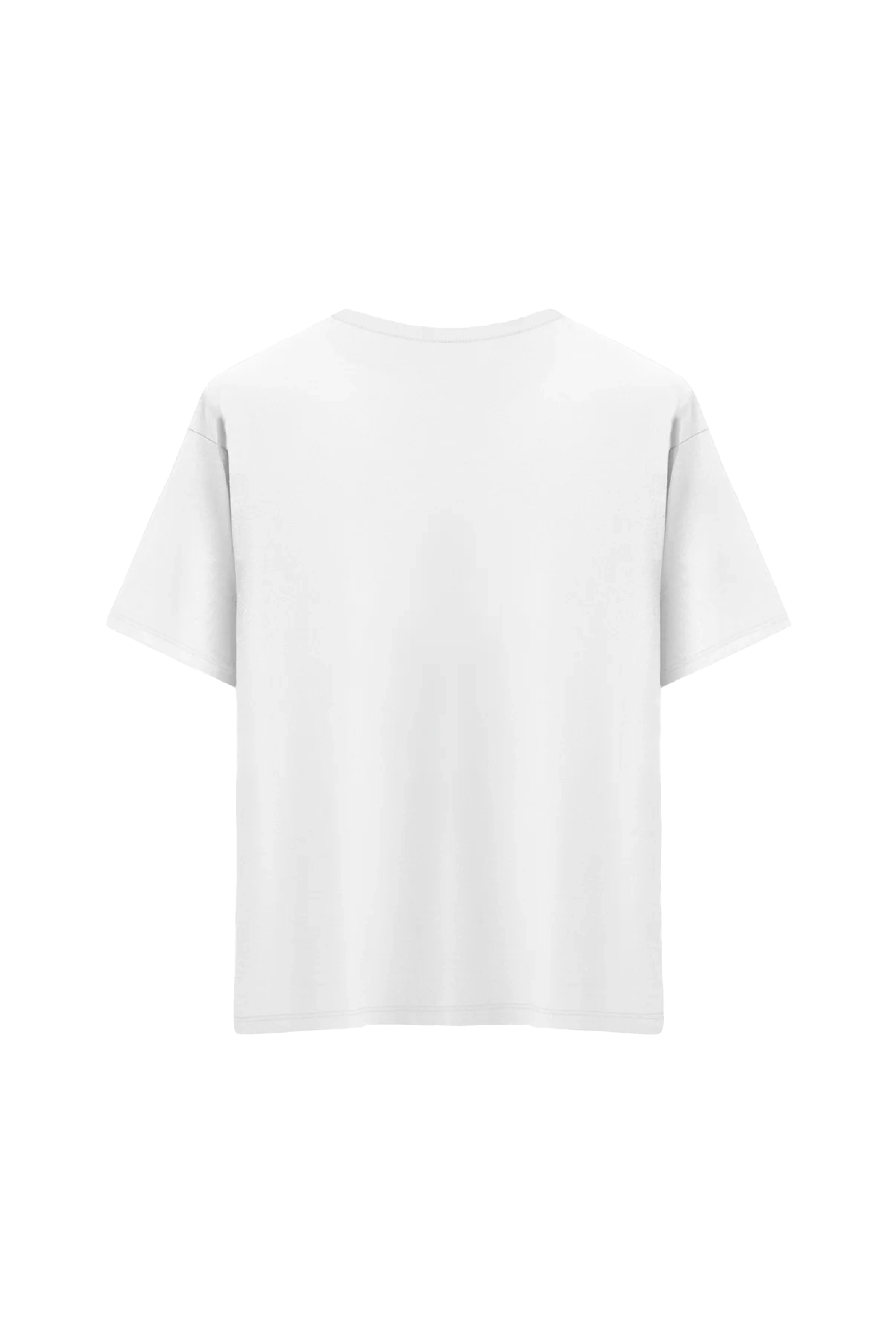 Oversize Unisex Bisiklet Yaka T-Shirt