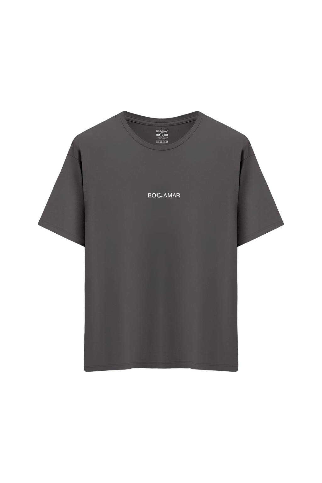 Oversize Unisex Bisiklet Yaka T-Shirt