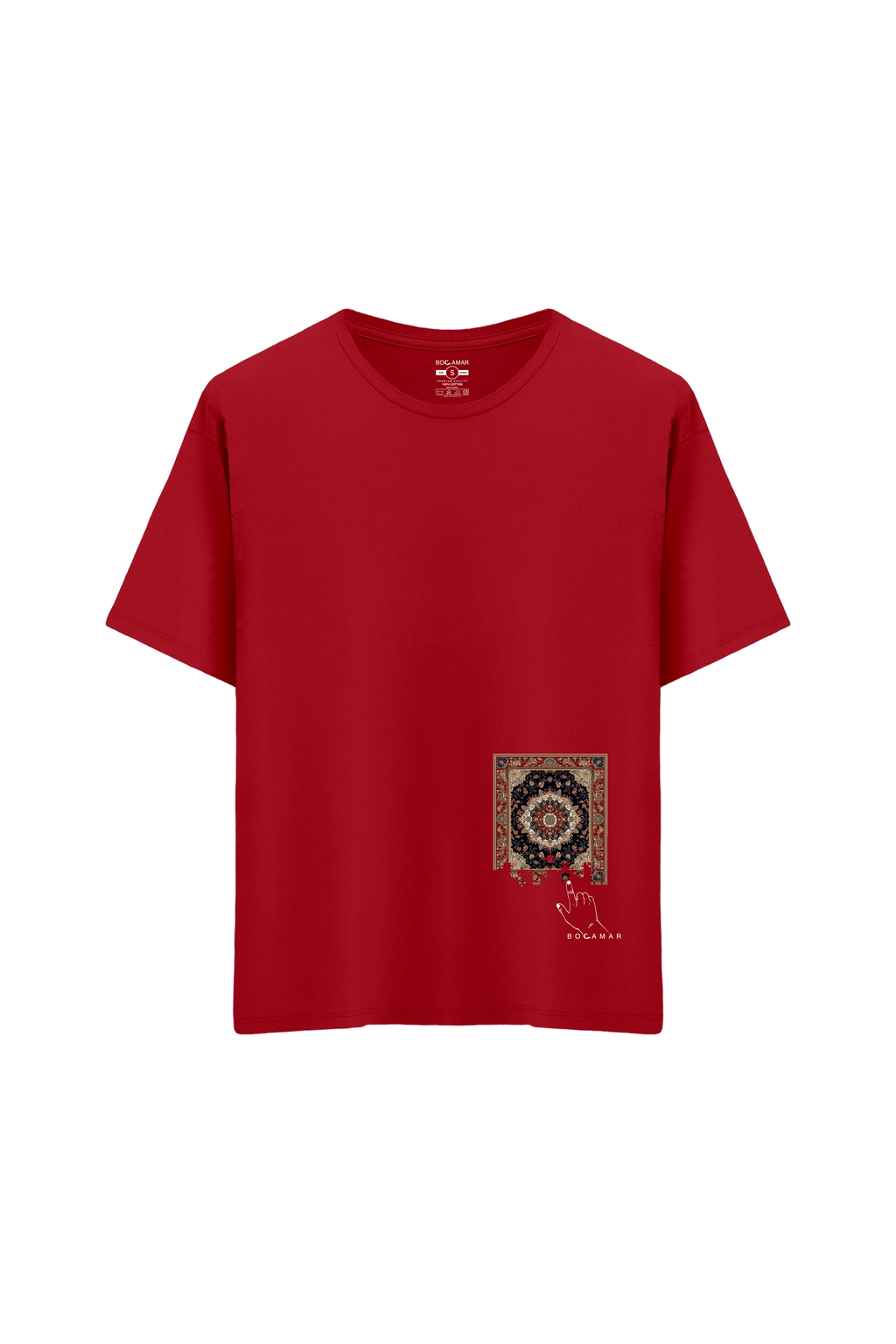 Oversize Unisex Bisiklet Yaka T-Shirt