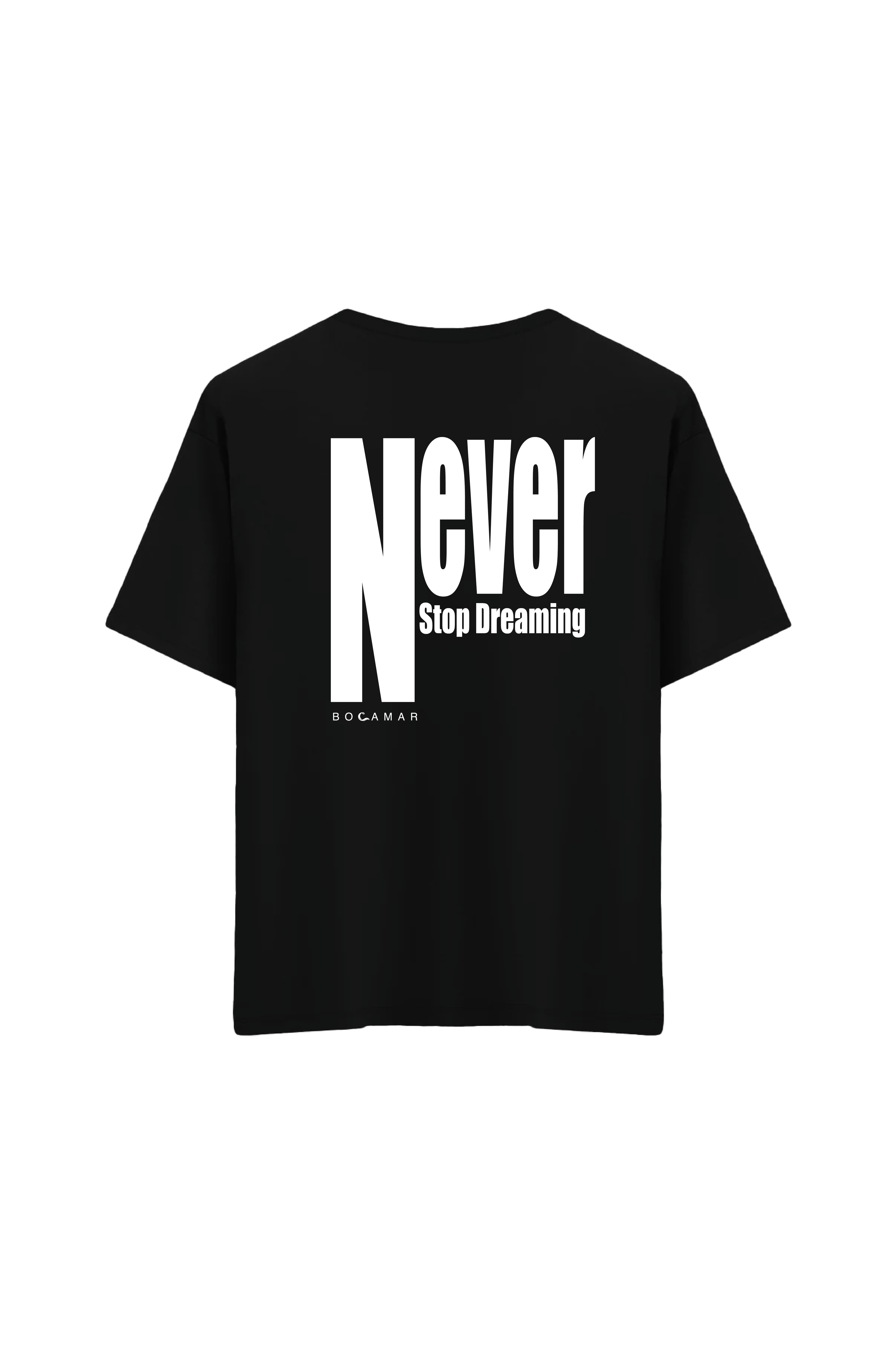 Oversize Unisex Bisiklet Yaka T-Shirt