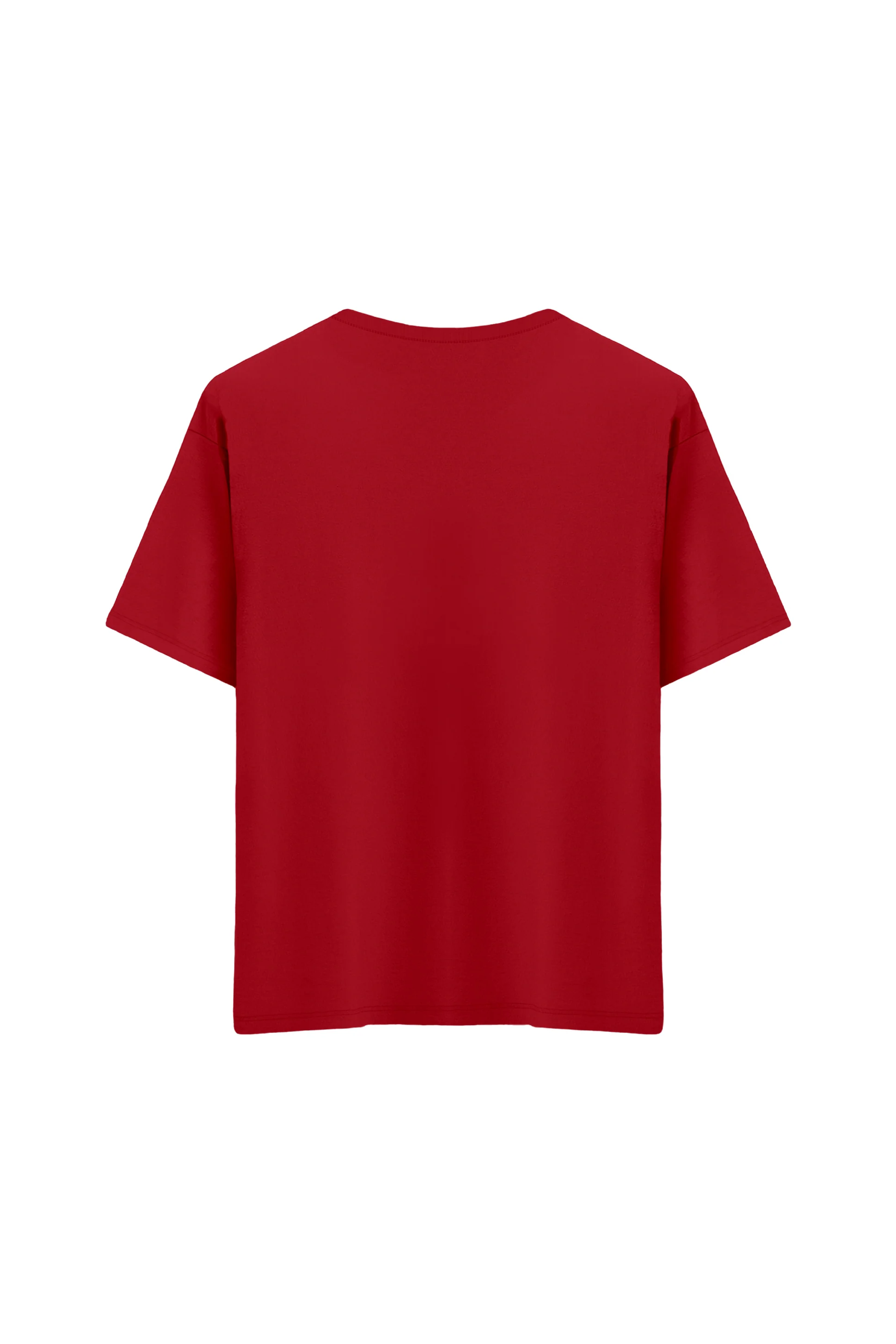 Oversize Unisex Bisiklet Yaka T-Shirt