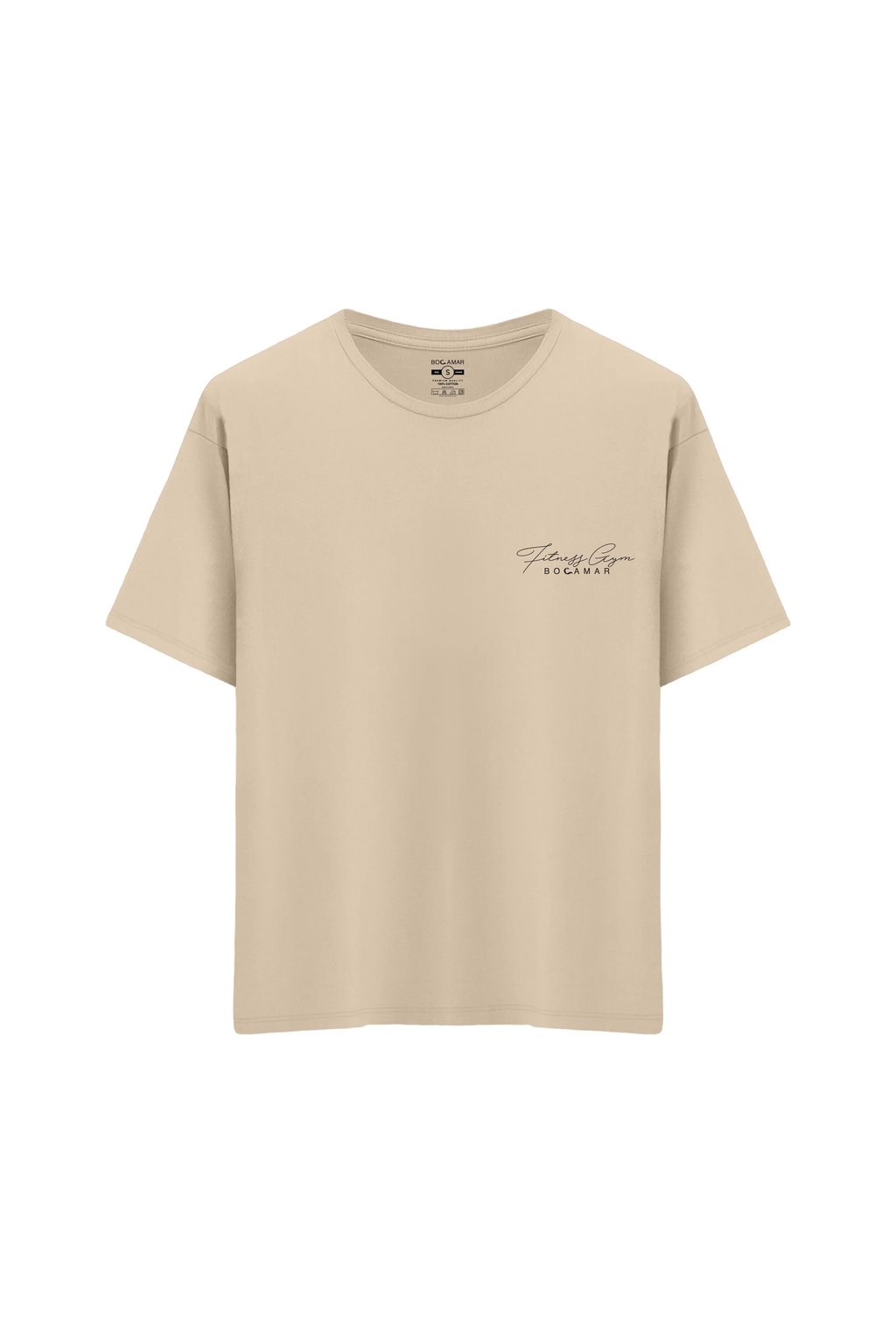 Oversize Unisex Bisiklet Yaka T-Shirt