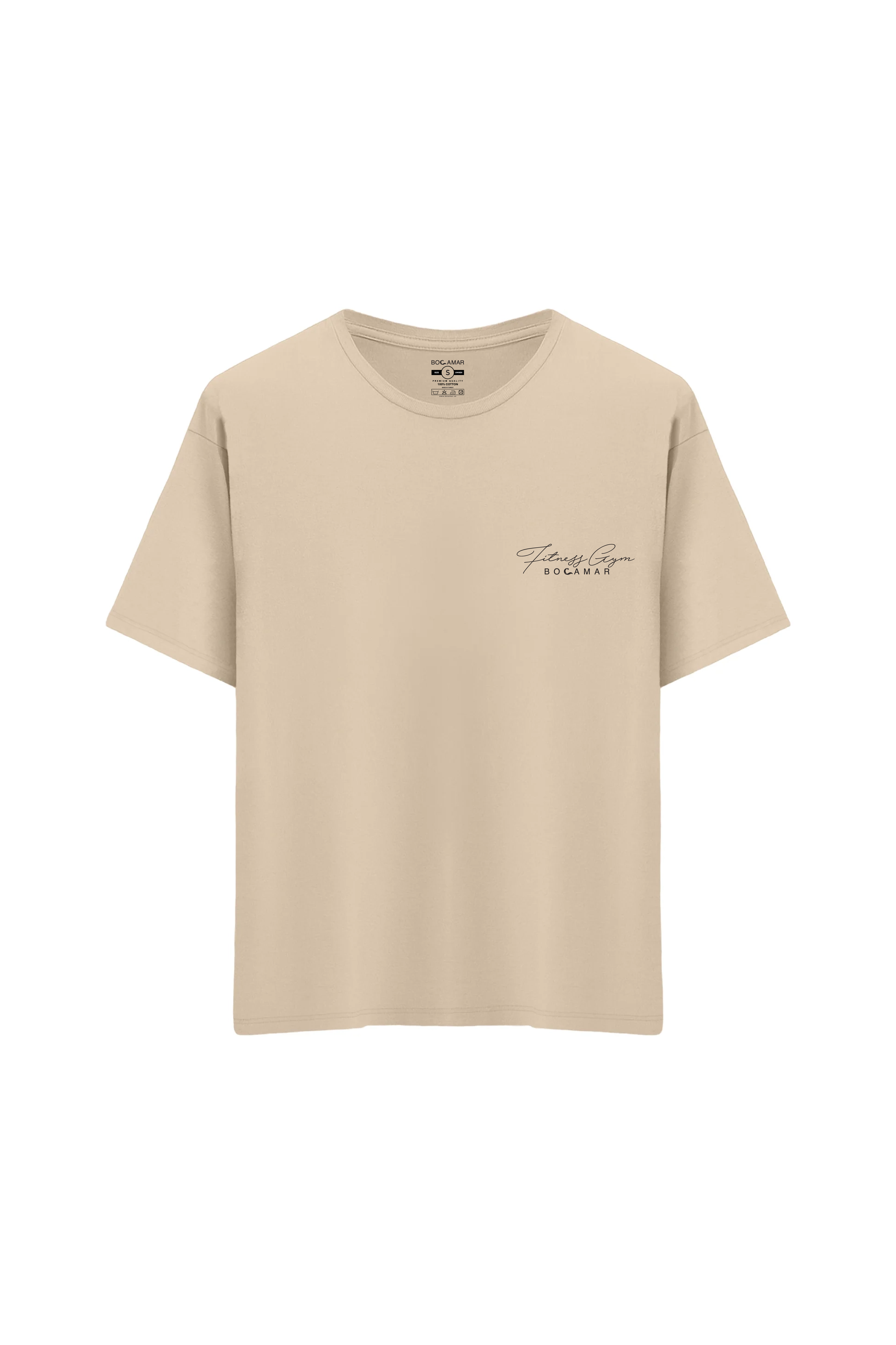 Oversize Unisex Bisiklet Yaka T-Shirt