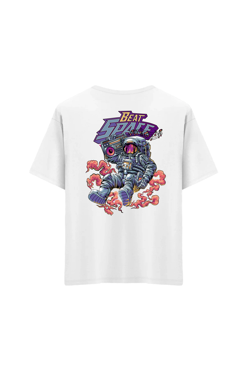 Oversize Unisex Bisiklet Yaka T-Shirt
