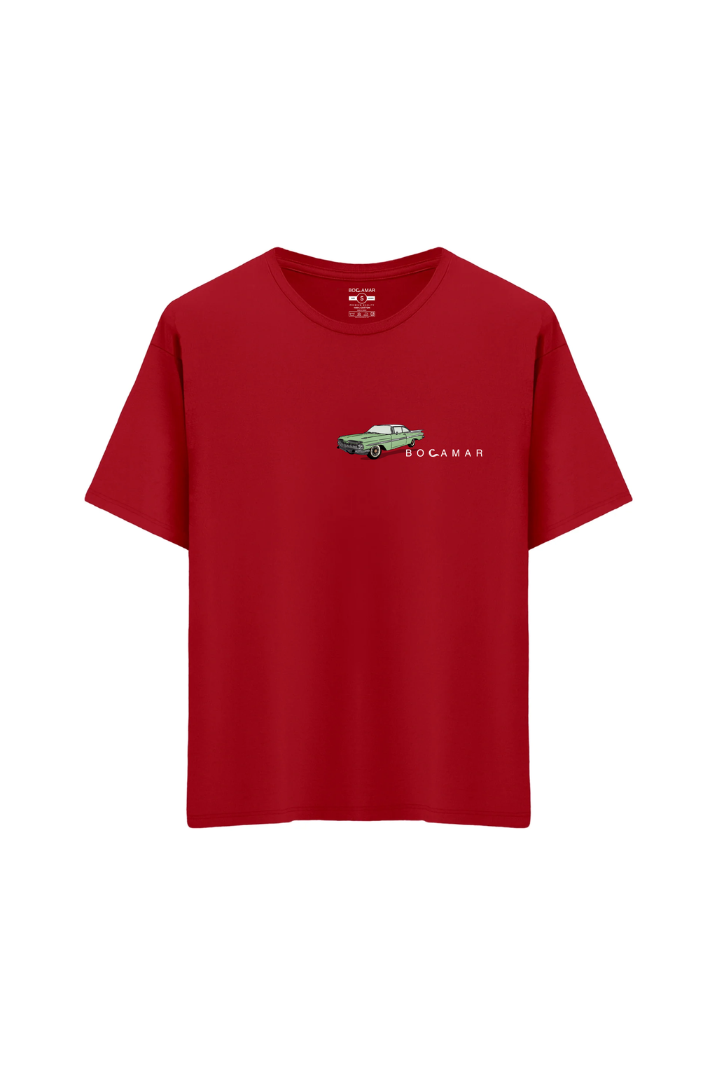Oversize Unisex Bisiklet Yaka T-Shirt