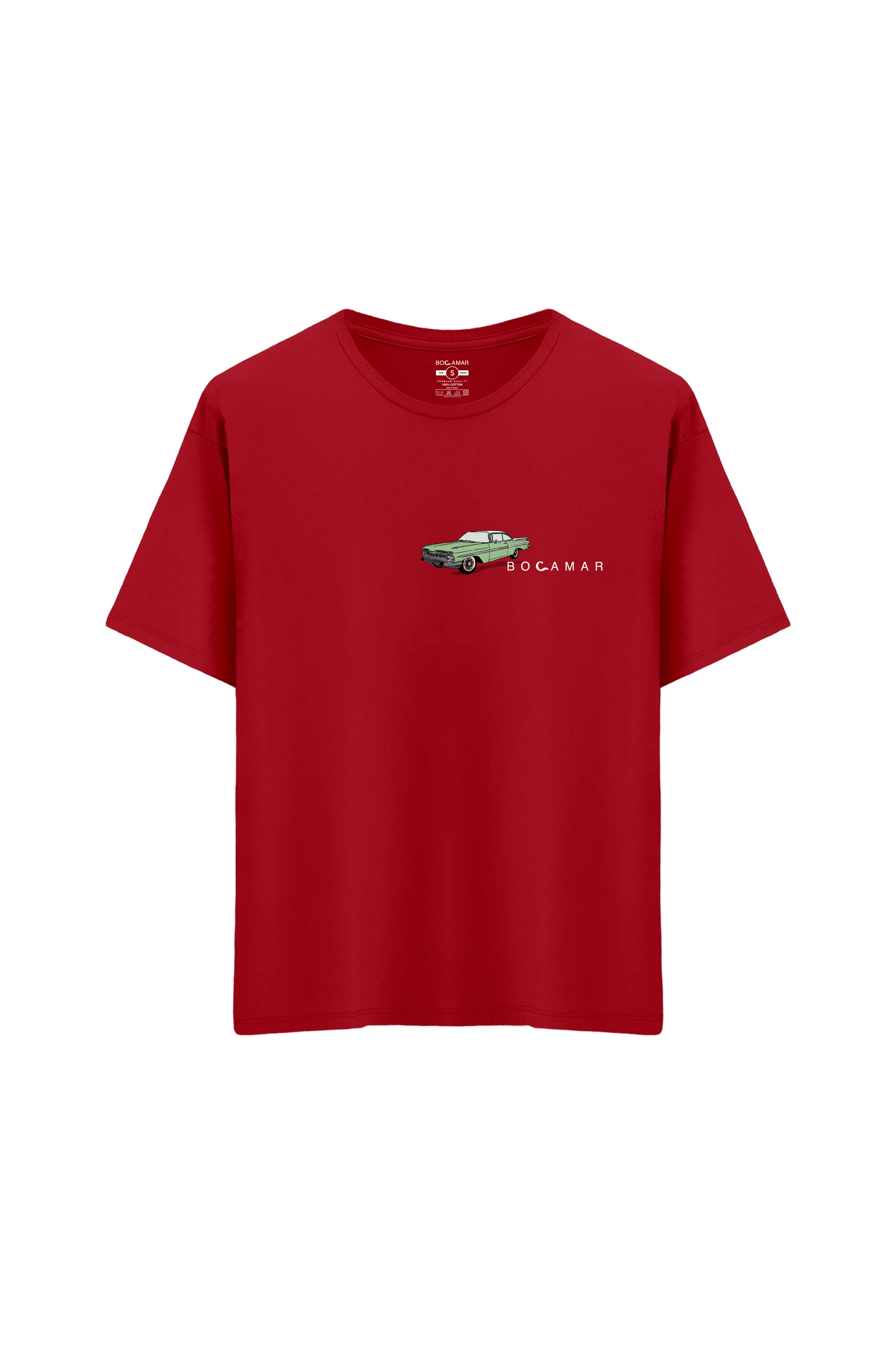 Oversize Unisex Bisiklet Yaka T-Shirt