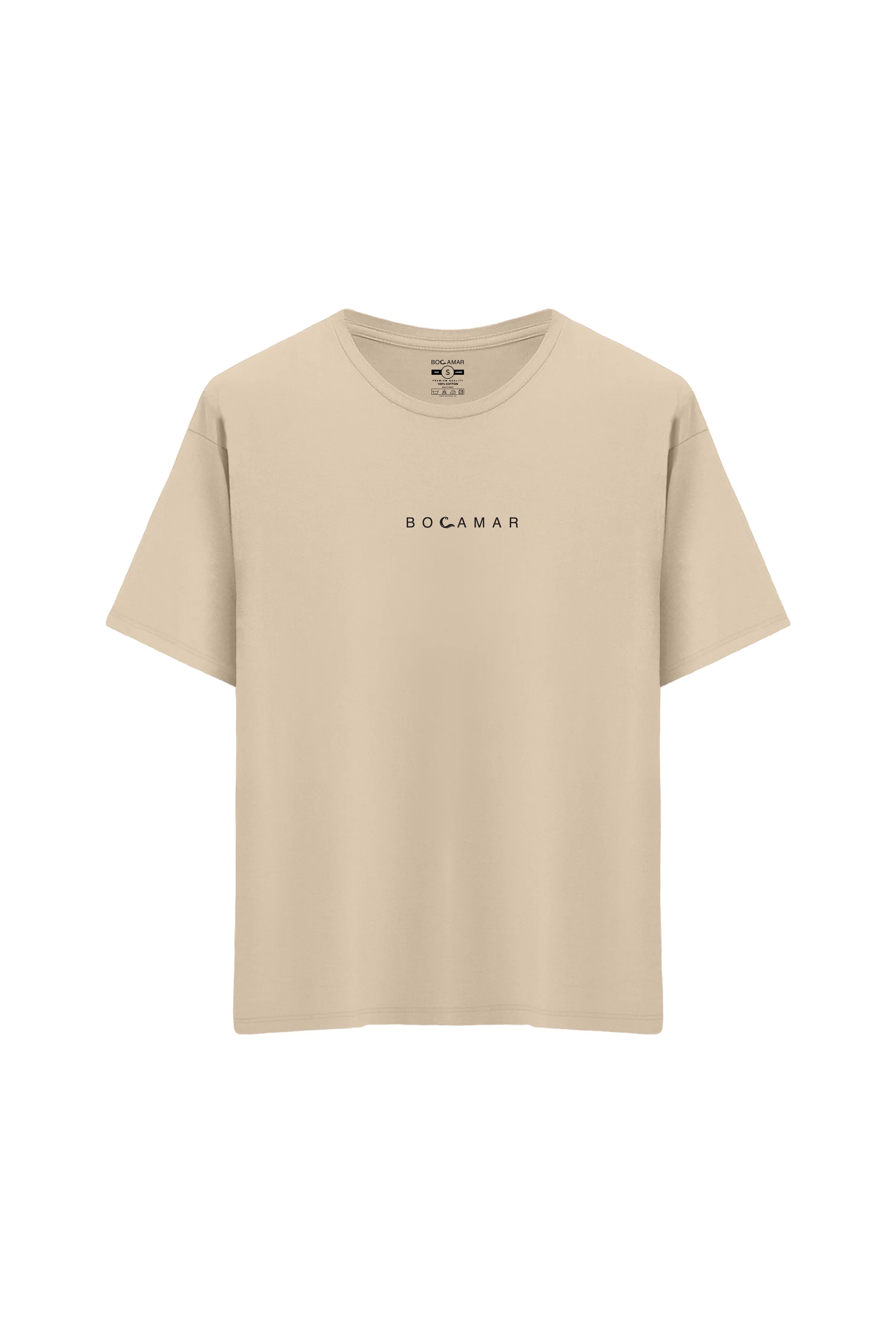 Oversize Unisex Bisiklet Yaka T-Shirt