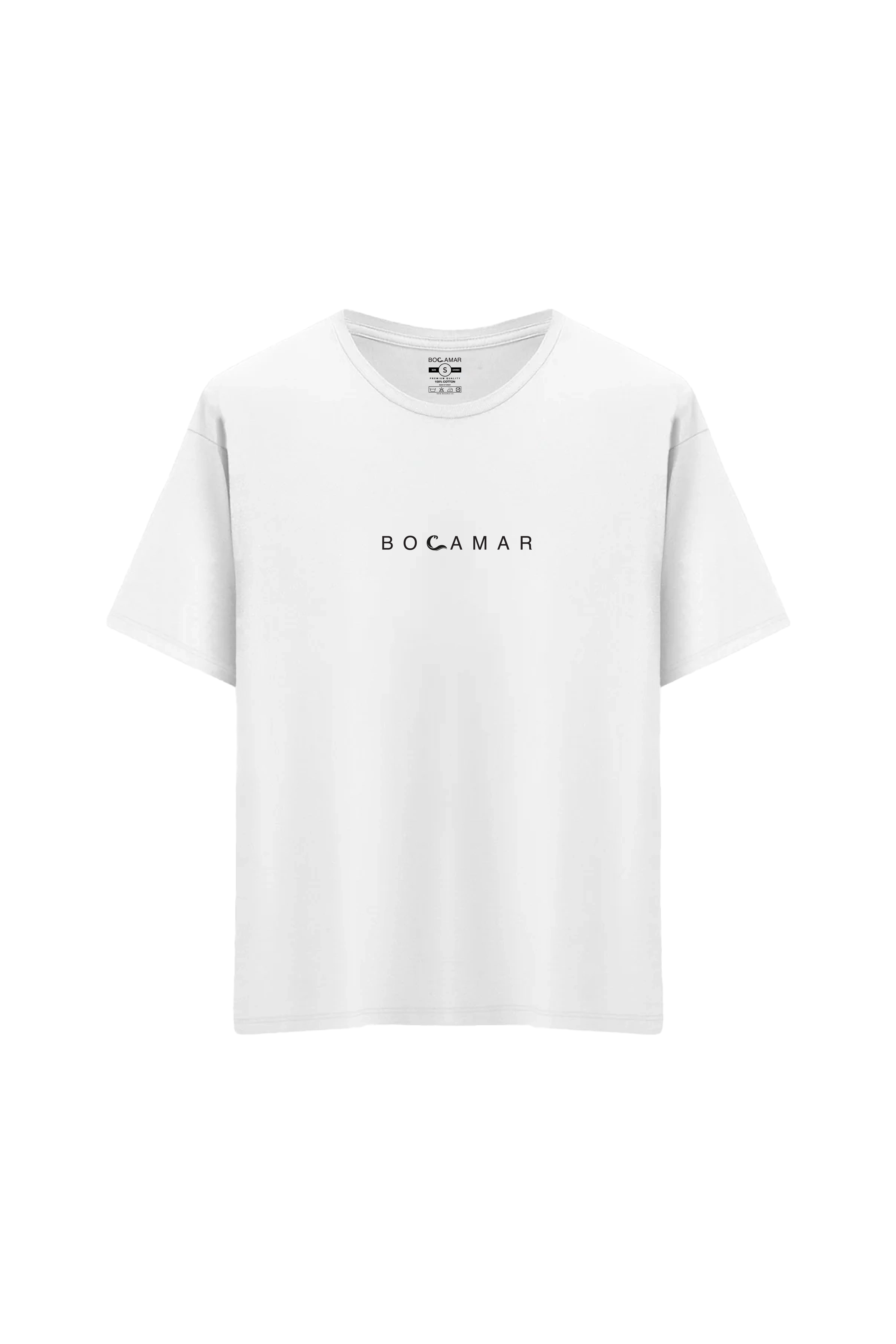 Oversize Unisex Bisiklet Yaka T-Shirt