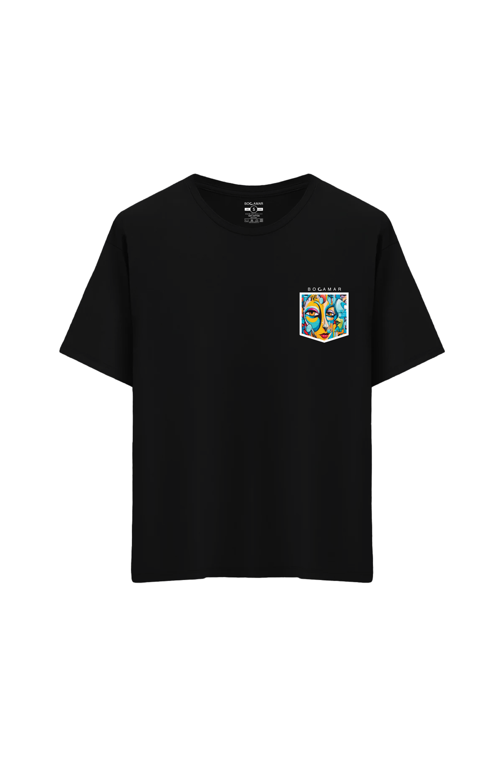 Never Slogan Baskılı Oversize Unisex Bisiklet Yaka T-Shirt